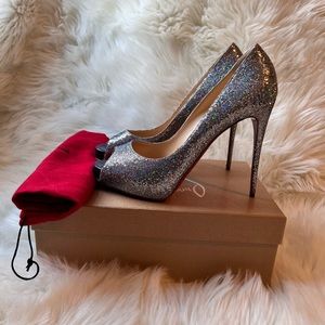 Christian Louboutin Sparkle & Crystal Red Bottom Heels 38 1/2 – Luxe  Designer Resale